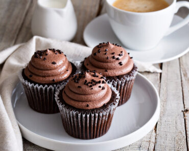 Coffee Muffins with Mocha Buttercream Frosting