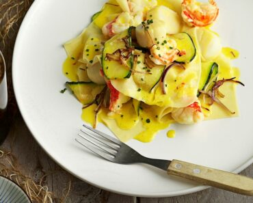 Open Ravioli with Seafood